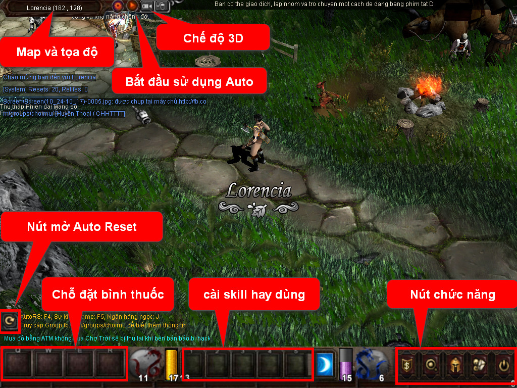 Chức năng chính của Game MU Kinh Đô